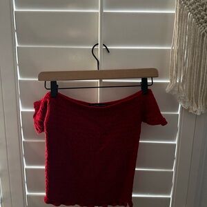 Brandy Melville Red Crop Top